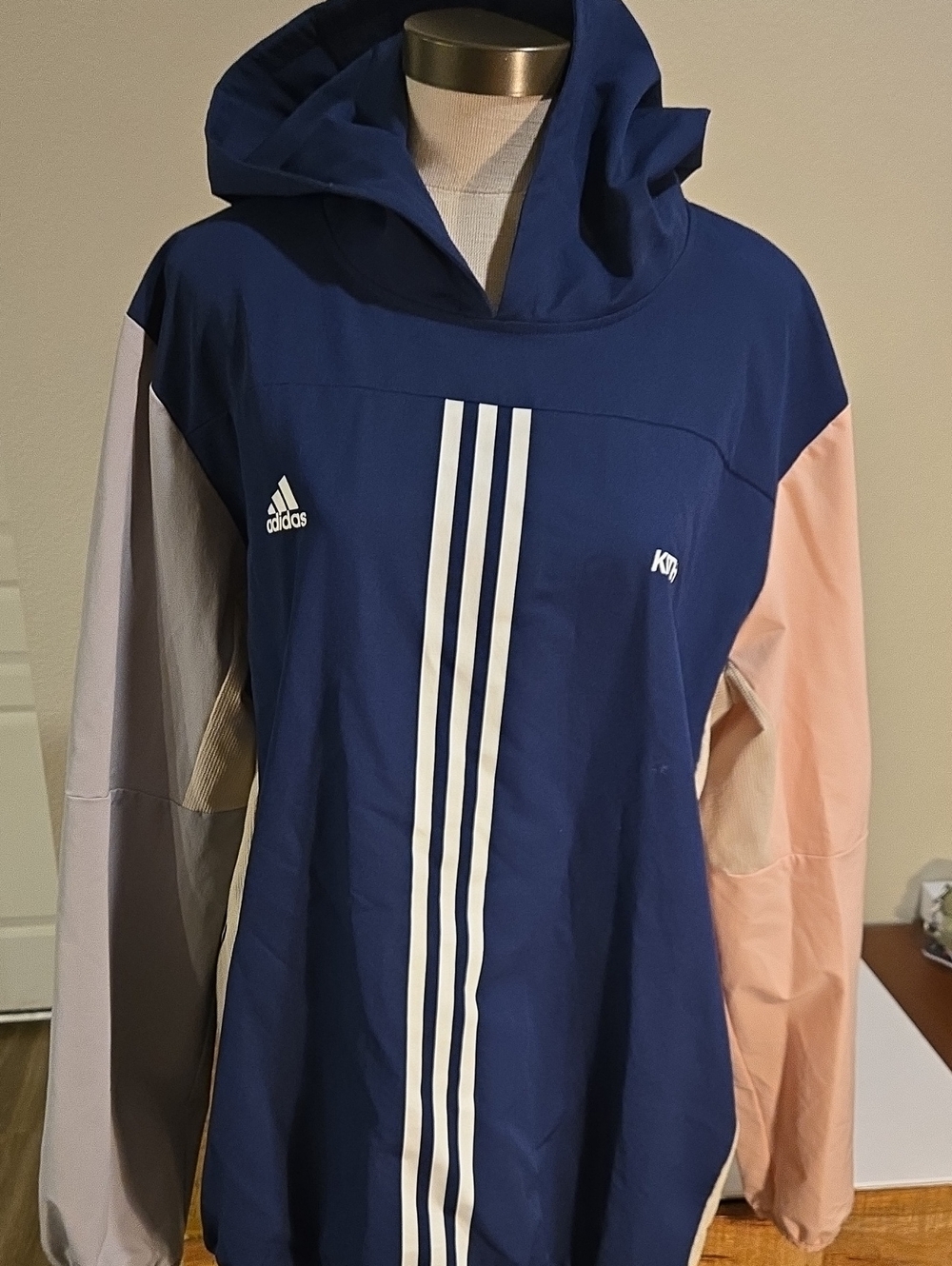 Kith X Adidas Men's Flamingo Piste Hooded Jacket Size L Navy/Pink